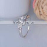 925 Sterling Silver Unique Thin Tie Shaped Ring With Zircon thumbnail-3