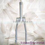 Custom Titanium Bicycle Fork Ti Mtb Bike Front Fork Titanium Mountain Fork With Hand Brush Finished