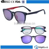 2016 New cat3 uv400 clip on sunglasses optical frame with double lenses