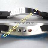Hot Sale Sports Magnetic Silicone Bracelet With Metal thumbnail-3