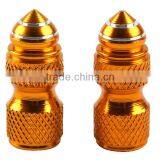 Motorcycle Universal Gold 2PS Helix Tire Air Valve Stem Caps Aluminum 26.2*8mm thumbnail-1