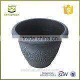 High Quality Black Painted Cast Iron Antique Garden Flower Pot