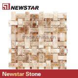Newastar Yellow And Gold Marble Chinese Factory Cheap Price Mosaic Supplies thumbnail-2