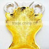Promotional Gift, Corporate Gift Item Gold and Silver Plated Unique Style Brass Tray thumbnail-1