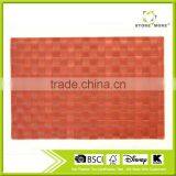 Kitchen Placemat Multi Colored PP Placemats, Solid Red thumbnail-6