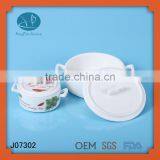 Round Ceramic Mini Candy Jar,ceramic Jar With Lid,mini Casserole,baking Pan thumbnail-1