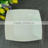 High-Quality Fine Porcelain, Ceramic Square Flat Dinner Plates Dishes, Cheap White Porcelain Sandwich Plate for Home Use thumbnail-2