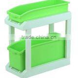 Double Layer Kitchen Sundries Plastic Storage Box thumbnail-6