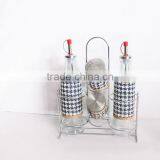 4pcs Glass Bottle and Spice Jar Set With Straw thumbnail-2