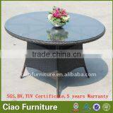 Garden Rattan Round Table Coffee Shop Furniture thumbnail-1
