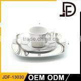 Drinkware Ceramic Porcelain Gold Rim Dinnerware Set, Gold Plated Dinnerware Set thumbnail-1