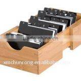 expandable bamboo name card holder