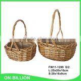 Handled Wedding Colored Wicker Flower Girl Baskets thumbnail-3