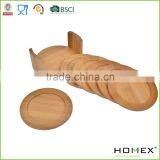 Round Bamboo Cup Mat Pad/Bamboo Trivet/Homex_FSC/BSCI Factory
