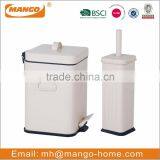 Colorful Metal Toilet Brush and Foot Pedal Trash Can thumbnail-2