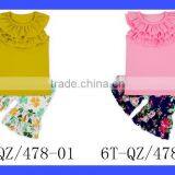 Green Clover Printed Boutique Triple Ruffles Girls Shorts Wholesale Baby Ruffle Shorts thumbnail-3