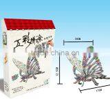Newly-developed 3D Painting Paper Puzzle Butterfly for Kids LT8881B thumbnail-2