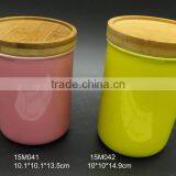 Heat Resistant White Ceramic Jar With Bamboo Lids thumbnail-6