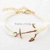 Bracelet Women 2017 Leather Bracelet Anchor Bracelet thumbnail-6