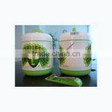 Free Fork Spoon Round Shape Plastic Stainless Steel Colour Lunch Box thumbnail-4