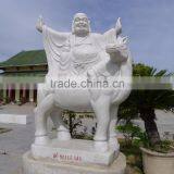 Garden Decoration Stone Carving Laughing Buddha Vietnam Marble Sculptures thumbnail-1