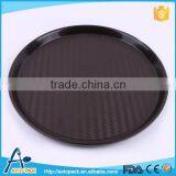Coffee Colored Round Plastic Serving Tray for Cafe /hotel thumbnail-2