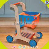 Wholesale Cheap Children Wooden Push Toy Shopping Cart Funny Kids Wooden Toy Shopping Cart W16E016-S thumbnail-1