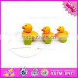 2016 Top Sale Kids Wooden Yellow Duck Toy W05B146 thumbnail-6