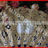 High Quality Handmande Heart Pattern Lace Fan thumbnail-2