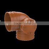 Factory Price Manufacturer Good Quality PVC Fitting UPVC Rubber Joint Plastic Fitting for Drainage GB Elbow With Left Port thumbnail-1