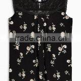 2016 Fashion Jersey Sleeveless Top With Beautiful Lace Yoke HST8033 thumbnail-3