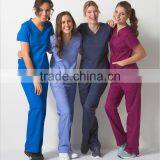 Custom V Neck Hospital Uniform Fitted Clinical Medical Scrubs Uniforms thumbnail-1