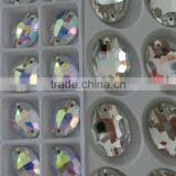 ab Color Oval Sew-on Crystal Lead Free Glass Bead Flat Back for Clothing thumbnail-6
