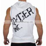 High Quality Custom Slim Fit Training Sports Wear Sleeveless Gym Hoodie thumbnail-4