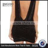 MGOO Latest Custom Made Fashion Women Satin Bobycon Dress Sheath Prom Dress Plus Size Backless Dress D605 thumbnail-6