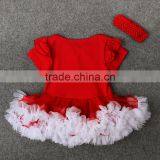 Boutique Baby Girls Short Sleeve Santa Claus Pattern Red Tutu Party Dresses Kids Christmas Clothing thumbnail-2