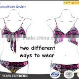 Women's Sexy Fashion Print Two Ways to Wear Nylon Spandex Bikini. thumbnail-3