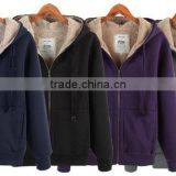 China Product Wholesale Cheap Fleece Zipper Pocket Hoodies thumbnail-1