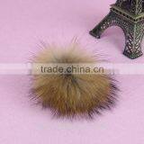 10-15cm Genuine Raccoon Fur Pom Poms Fur Balls DIY for Children Knitted Cap Gloves Keychain Beanies Jewelry Accessories thumbnail-1