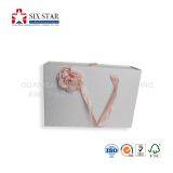 Luxury White Gift Cardboard Drawer Box With Ribbon and Rose Made in China thumbnail-5