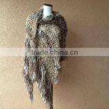 Blanket Scarf Style of Warm Shawl, Large Shawl, Beige Shawl Hand Knit for Women With Black, Ivory Off White, Taupe Shawl, Fring thumbnail-5