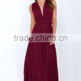 Exclusive Burgundy Maxi Dress thumbnail-1