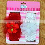 Multi-style Flower Plain Baby Girl's Headband Set for Baby Gift thumbnail-6