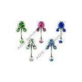 Mickey Cute Colorful Surgical Steel Crystal Piercing Belly Ring Jewelry For Engagement thumbnail-1