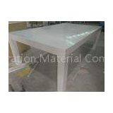 15mm Beveled Edeg Seamless White Restaurant Polyester / Corian Marble Table Tops