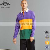 2017Wholesale China Color Combination Collar Design Boys 100% Cotton Striped Polo Shirts