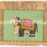 Royal Elephant Painting Ethnic Hand Painted Wall Decor Indian Miniature Painting