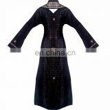 Black Colour Lycra (Stretchable) With Printed Satin & Net / Latest Fashionable Diamond Stone Work Stylish Burkha (dubai Abaya) thumbnail-1