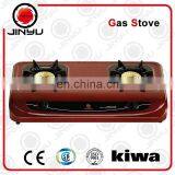 JY-638 2 Burner Gas Stove 0.7mm Cold Rolled Sheet Cookertop With Shining Red Surface thumbnail-2