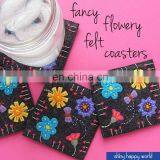 Promotional Heat Resistant 100% Wool Coaster Beverage Coasters Felt Mat Nepal thumbnail-7